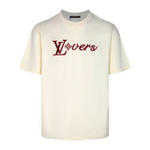 Camiseta Louis Vuitton Cream LV Lovers