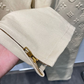 Calça Louis Vuitton Monogram Workwear Carpenter Cream