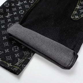 Calça Louis Vuitton x Nigo Monogram Patchwork Denim