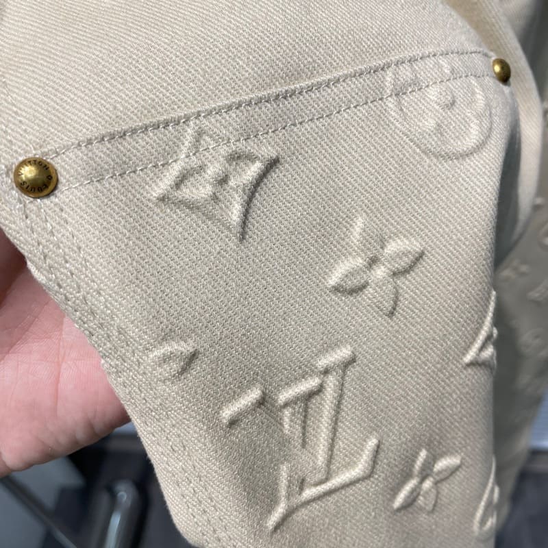 Calça Louis Vuitton Monogram Workwear Carpenter Cream