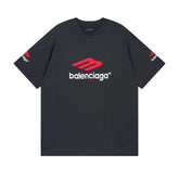 Camiseta Balenciaga Logo Embroidered Preta