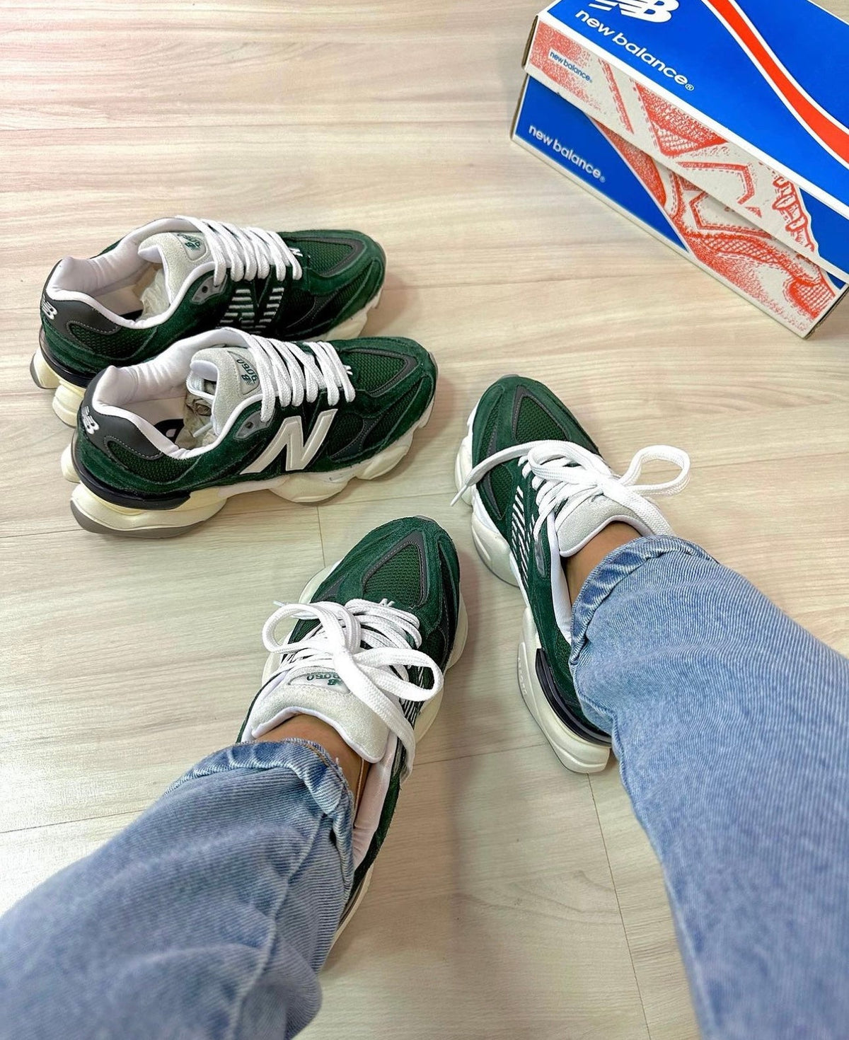 Tênis New Balance verde low lançamento oferta + relógio de brinde