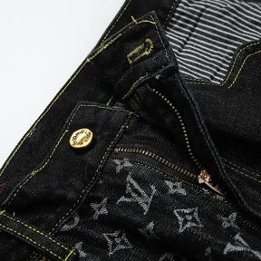 Calça Louis Vuitton x Nigo Monogram Patchwork Denim