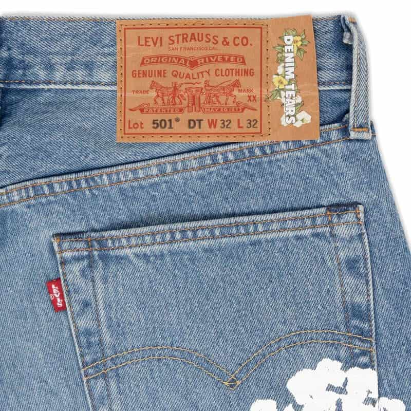 Calça Denim Tears x Levi's Cotton Wreath Jean Ligh Wash