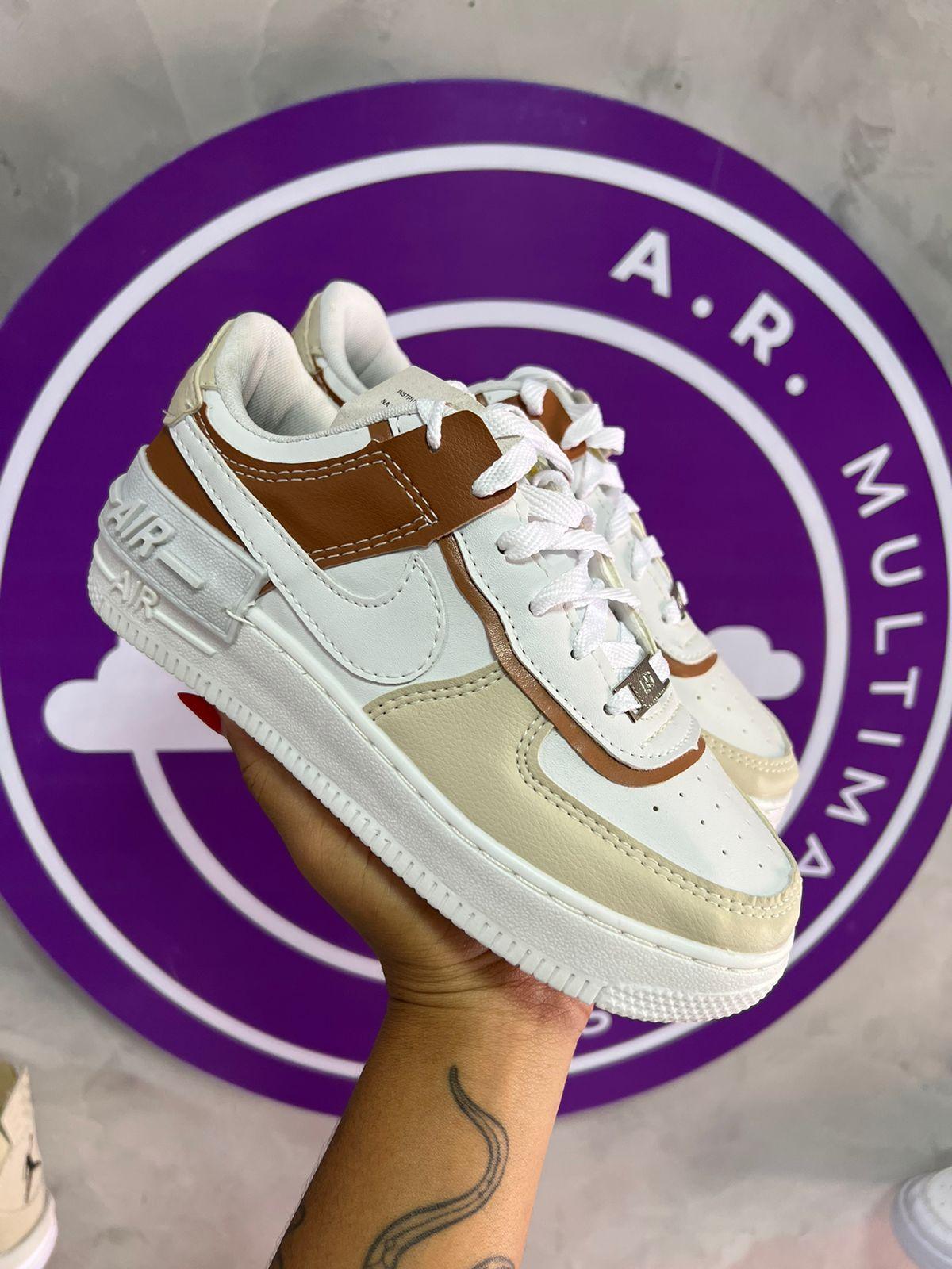 COMBO PROMO - Nike Air Force 1 Branco + Nike Shadow Tons Pastéis